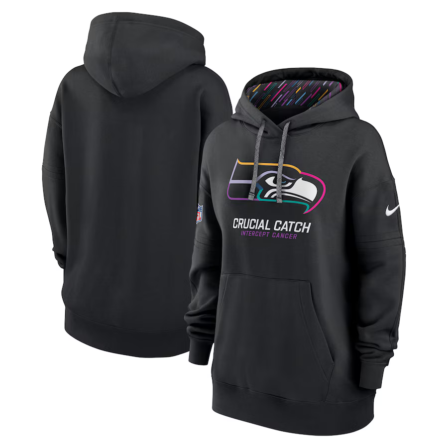 Women Seattle Seahawks Black 2024 Nike NFL hoodie 2